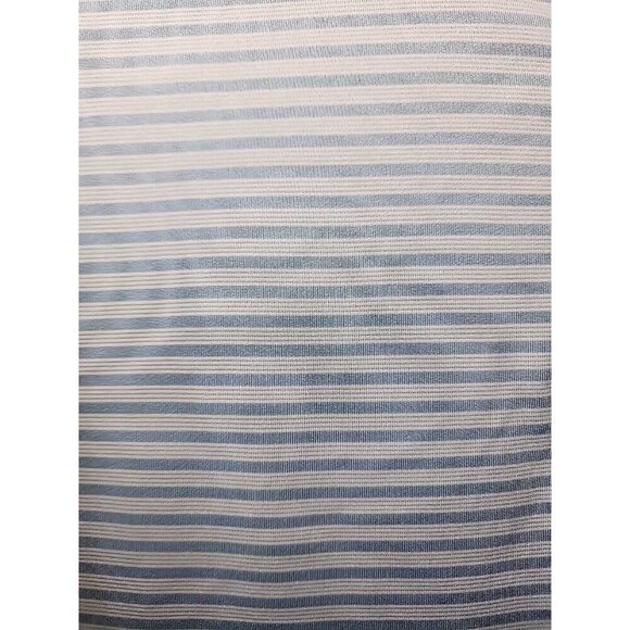 PGA Tour Polo Shirt Mens Large Blue White Striped Golf Performance Short Sleeve - Picture 2 of 9